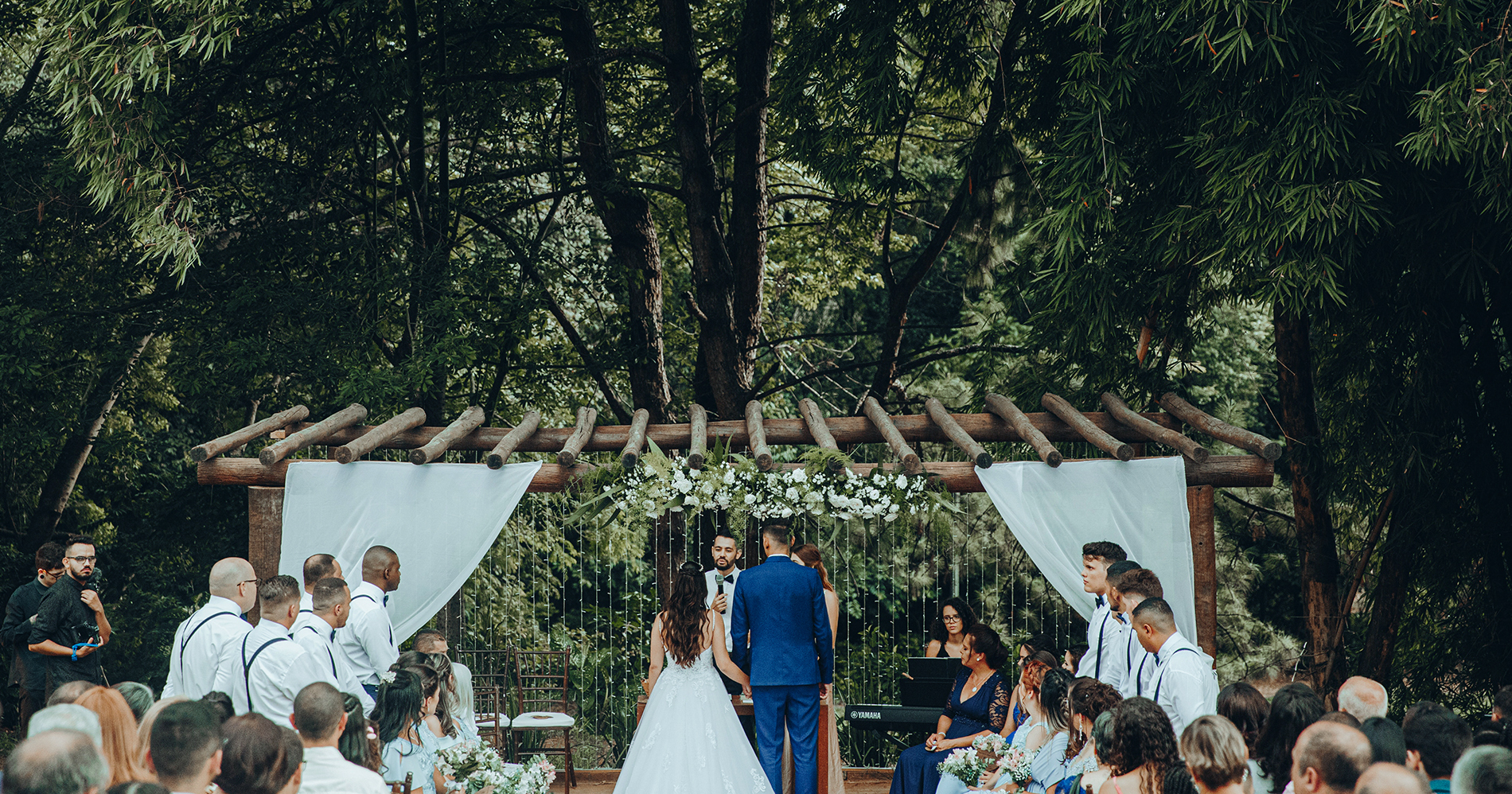 Wedding rings or married couple with tax forms